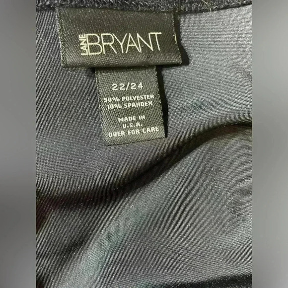 Lane Bryant Black Micro-Beaded Floral Velveteen Formal Wrap Blouse Top 22-24 - Picture 4 of 7